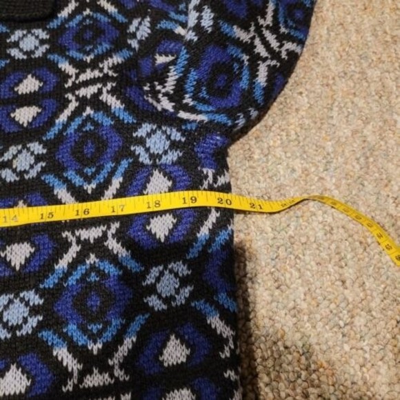 VINTAGE Jersey Modeller  Swedish Close Knit Sweater Button Up Adult Size 40 - Picture 8 of 10
